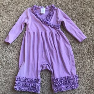 Ruffle one piece romper